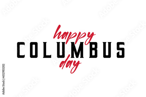 Happy Columbus Day Greeting Card for advertising, poster, banner, template with American flag. Columbus day wallpaper.
