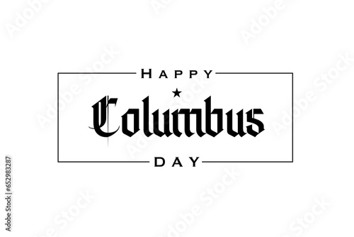 Happy Columbus Day Greeting Card for advertising, poster, banner, template with American flag. Columbus day wallpaper.
