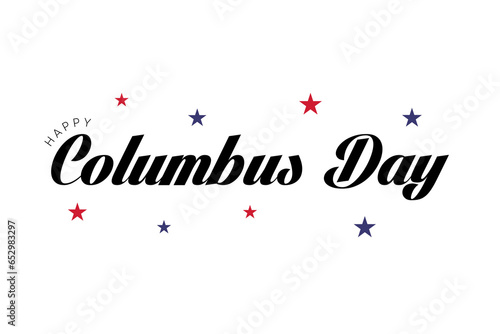 Happy Columbus Day Greeting Card for advertising, poster, banner, template with American flag. Columbus day wallpaper.
