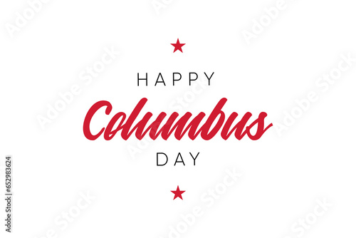 Happy Columbus Day Greeting Card for advertising, poster, banner, template with American flag. Columbus day wallpaper.
