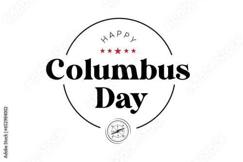 Happy Columbus Day Greeting Card for advertising, poster, banner, template with American flag. Columbus day wallpaper.
