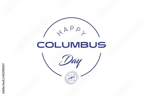Happy Columbus Day Greeting Card for advertising, poster, banner, template with American flag. Columbus day wallpaper.
