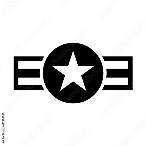 Military aircraftinsignia distressed -  vector illustration