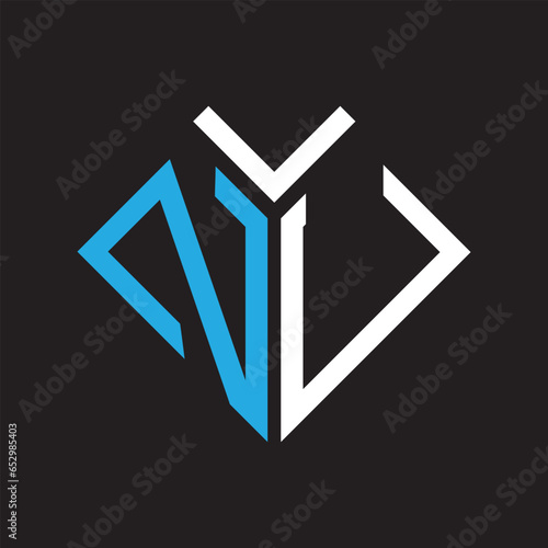 NU letter logo design. NU creative initials letter logo concept. NU letter design.

