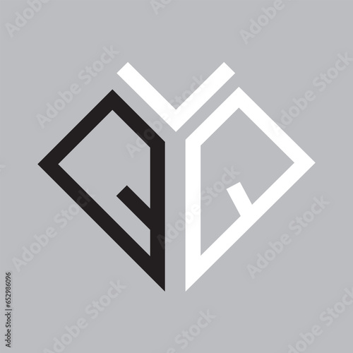 QQ letter logo design. QQ creative initials letter logo concept. QQ letter design.
