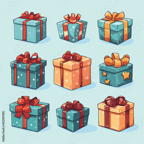 christmas gift present boxes set