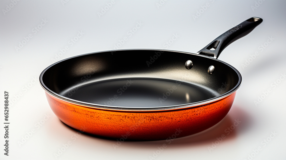 Professional Cooking Pan in Isolation on White Surface. Generative AI. Professional Cooking Pan in Isolation on White Surface. Generative AI.