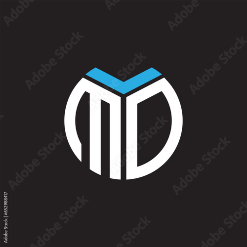 MD letter logo design on black background. MD creative initials letter logo concept. MD letter design. 