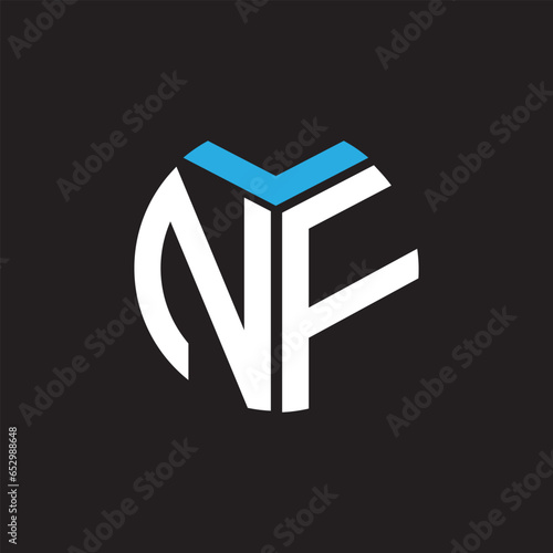 NF letter logo design.NF creative initial NF letter logo design. NF creative initials letter logo concept.