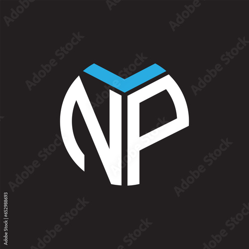 NP letter logo design.NP creative initial NP letter logo design. NP creative initials letter logo concept.