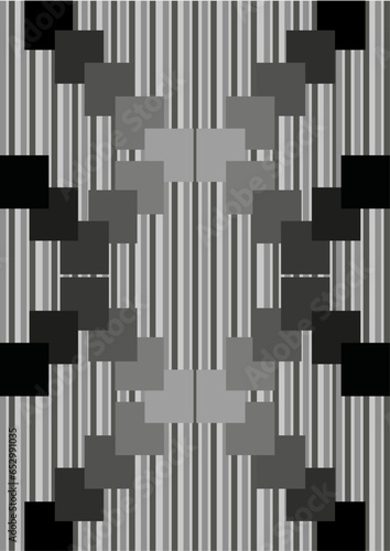 a vector of gray white black squares and lines