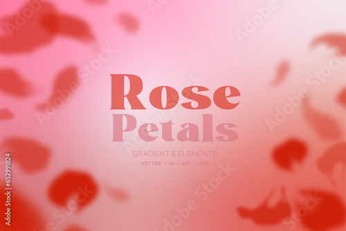 Rose Petals, tapeta, ilustracja, tło, gradient, lawenda, fiolet, kwiaty