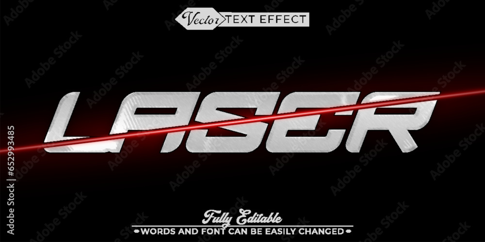 Obraz premium Laser Vector Editable Text Effect Template