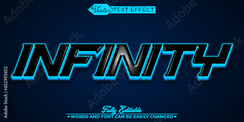 Blue İnfinity Editable Text Effect Template
