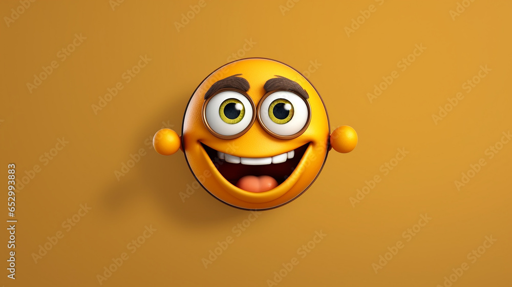 3d funny and crazy face smile, generative AI 3d funny and crazy face smile, generative AI