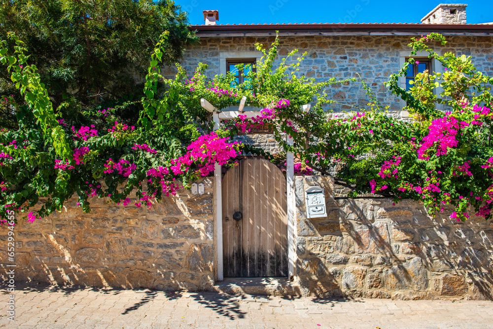 Old Datca Region in Mugla, Turkey. Nostalgic stone houses typical of ...