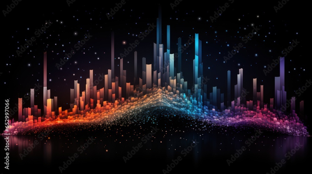 Data Visualization Symphony, Abstract Representation of Information Harmony