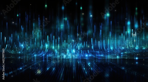 Digital Data Universe, Streams of Binary Code and Data Visualization