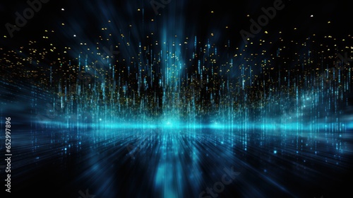 Digital Data Universe, Streams of Binary Code and Data Visualization © Damian Sobczyk