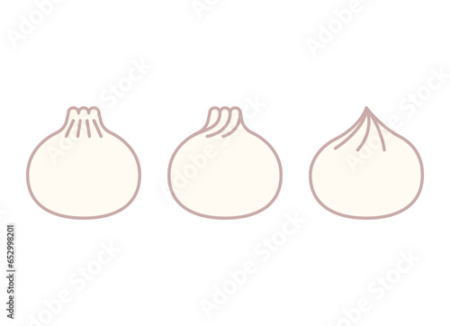 Traditional Asian food. Steamed dumplings. Asian steamed food. Chinese Dim Sum or Dimsum