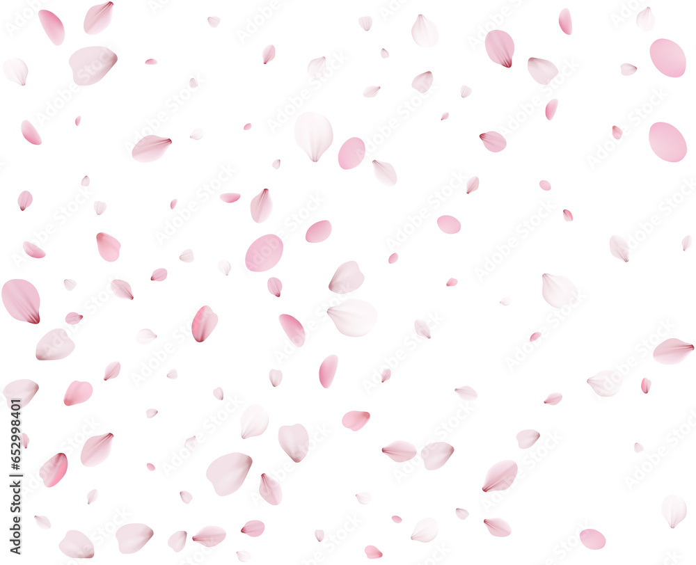 Festive background with pink sakura petals.