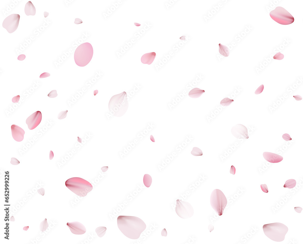 Holiday background with pink cherry petals.