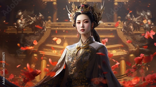Portrait of empress Wu Zetian.generative ai 