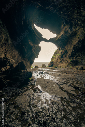 Gígjagjá also known as the Yoda cave, Hjörleifshöfði at Iceland's South coast photo