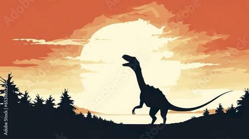 Vector dinosaur silhouette © Yzid ART