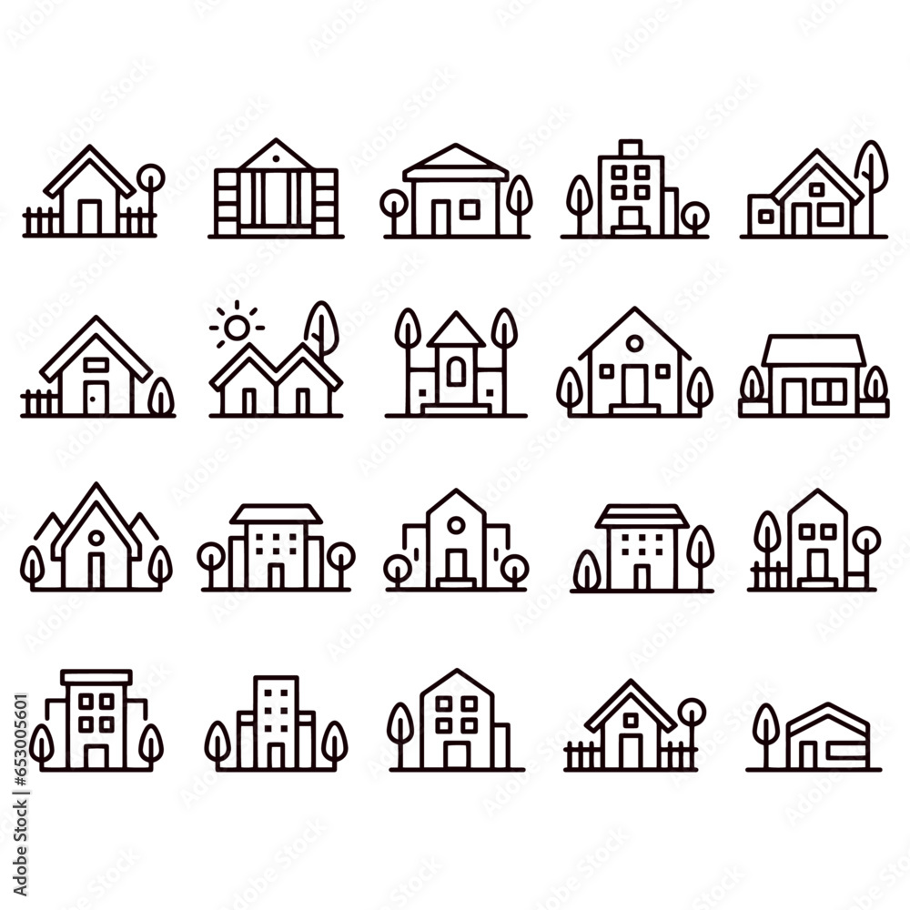 Home Icons vector design