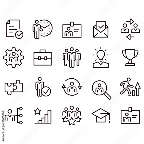 HR and Management Icons vector design