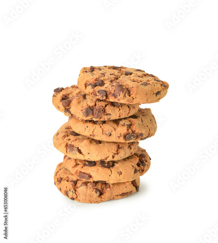 Stack of freshly baked choc...