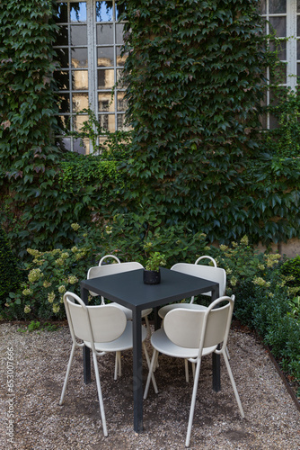table and chairs in garden © Евгения Смульская
