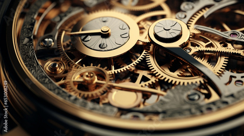 Time metallic clock macro mechanic clockwork antique old watch gear
