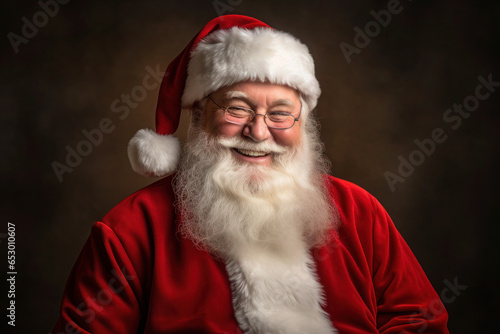 Portrait of smiling Santa Claus, Christmas holiday 
