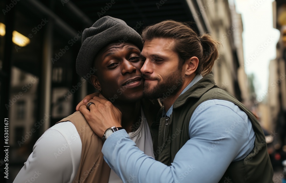 Fototapeta premium two guy model pose for the camera