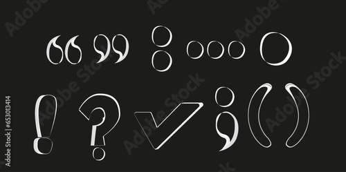 Illustration of Punctuation marks 