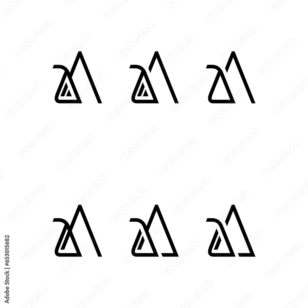 set Premium design Logo with initial, letter, alphabet AA for company branding and other set Premium design Logo with initial, letter, alphabet AA for company branding and other