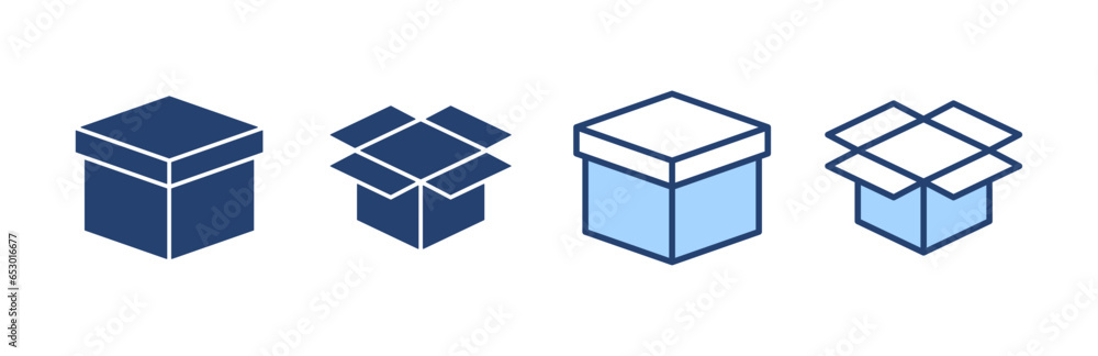 Box icon vector. box sign and symbol, parcel, package Box icon vector. box sign and symbol, parcel, package