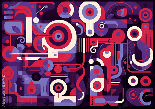 Sculpted Colorful Dreams Abstract Design Magic Harmonious Geometry Ballet Abstract Colorful Symphony