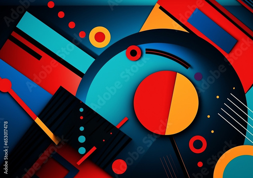 Abstract Spectrum in Geometry Colorful Patterns Whimsical Geometric Elegance Abstract Design Wonderland