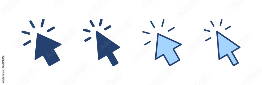 Click icon vector. pointer arrow sign and symbol. cursor icon Click icon vector. pointer arrow sign and symbol. cursor icon