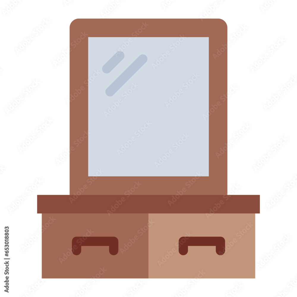 Mirror table barber icon Mirror table barber icon