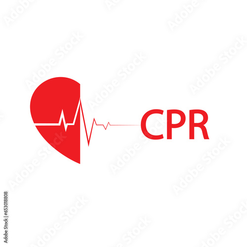 heart cpr medical icon vector design	
