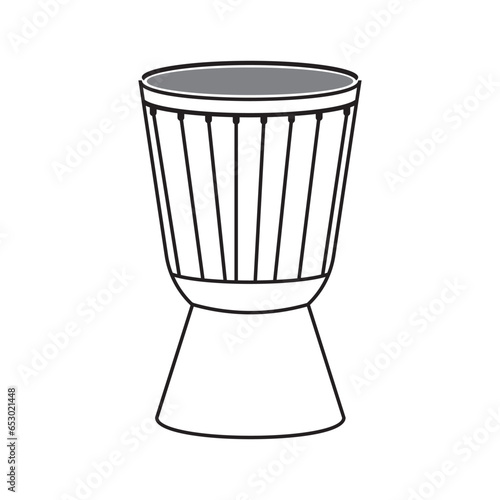 Tambourine icon or traditional Brazilian musical instrument