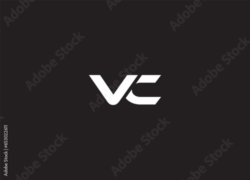 VC initial letter logo  design and handwriting logo
