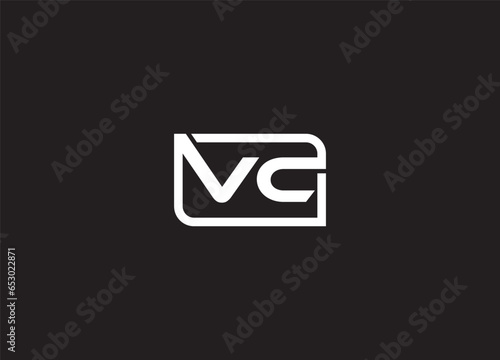 VC initial letter logo  design and handwriting logo