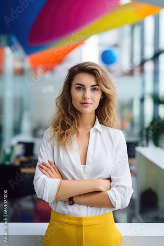Young woman startupper in f...