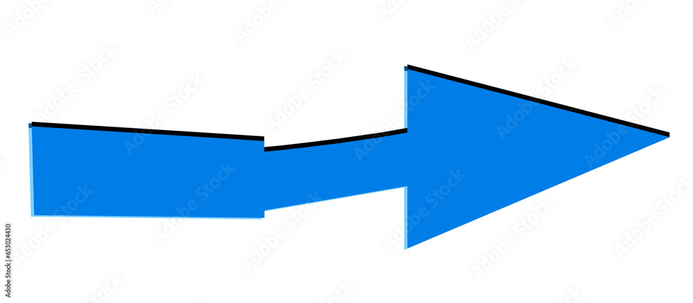 Blue 3d arrow as a button pointing right Blue 3d arrow as a button pointing right
