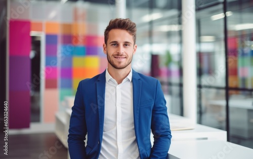 Young man startupper in fro...